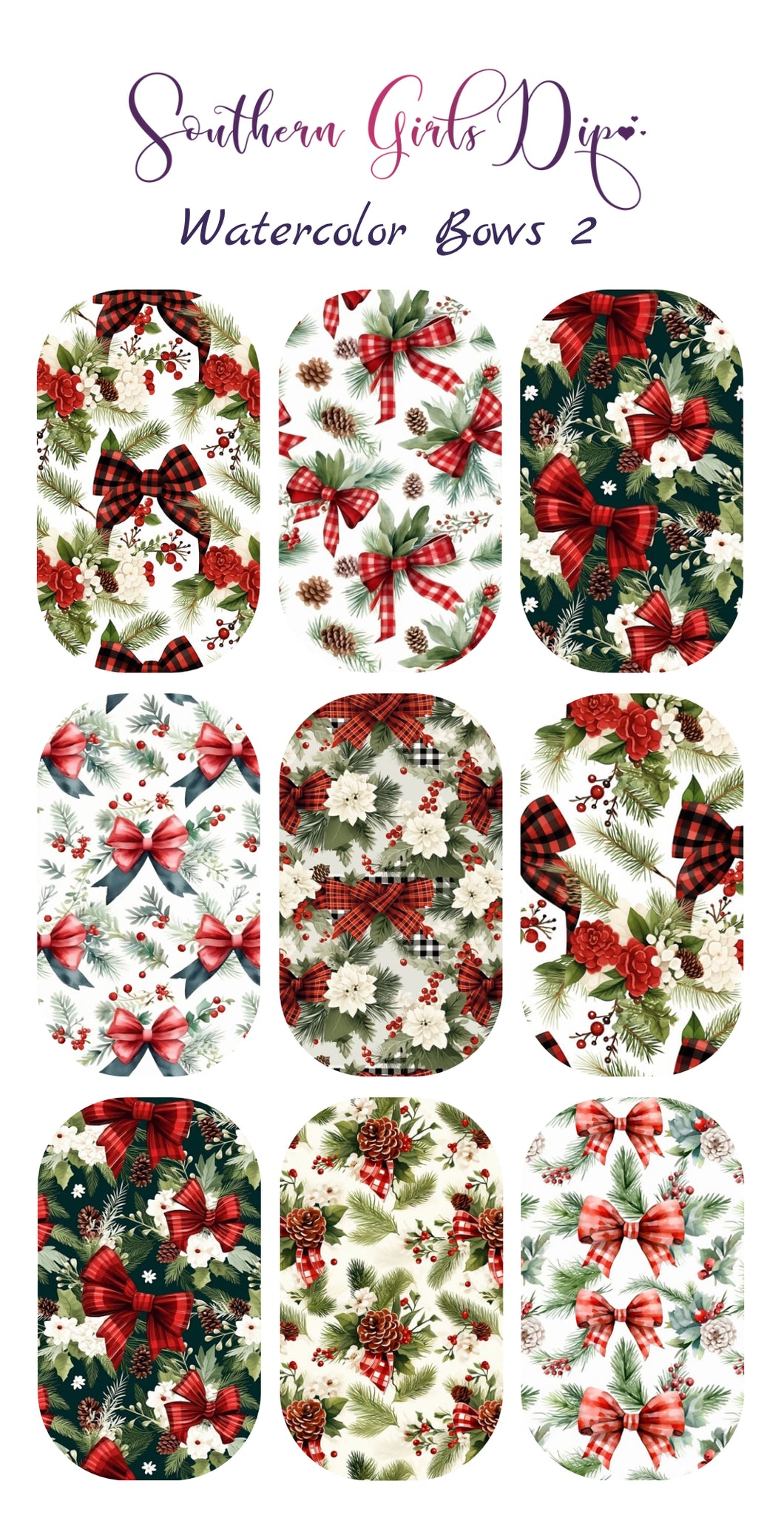 Watercolor Bows 2