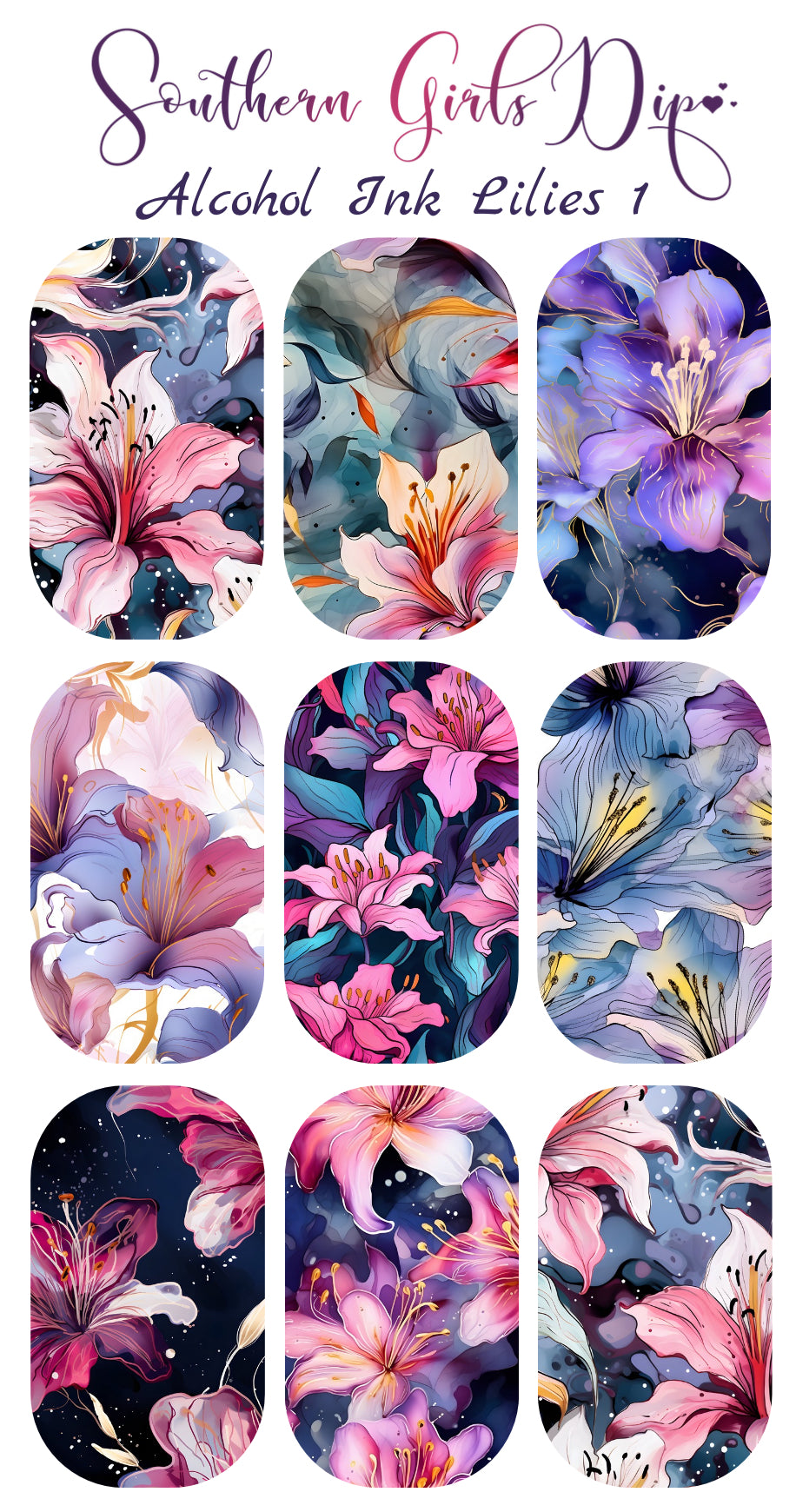 Alcohol Ink Lilies 1