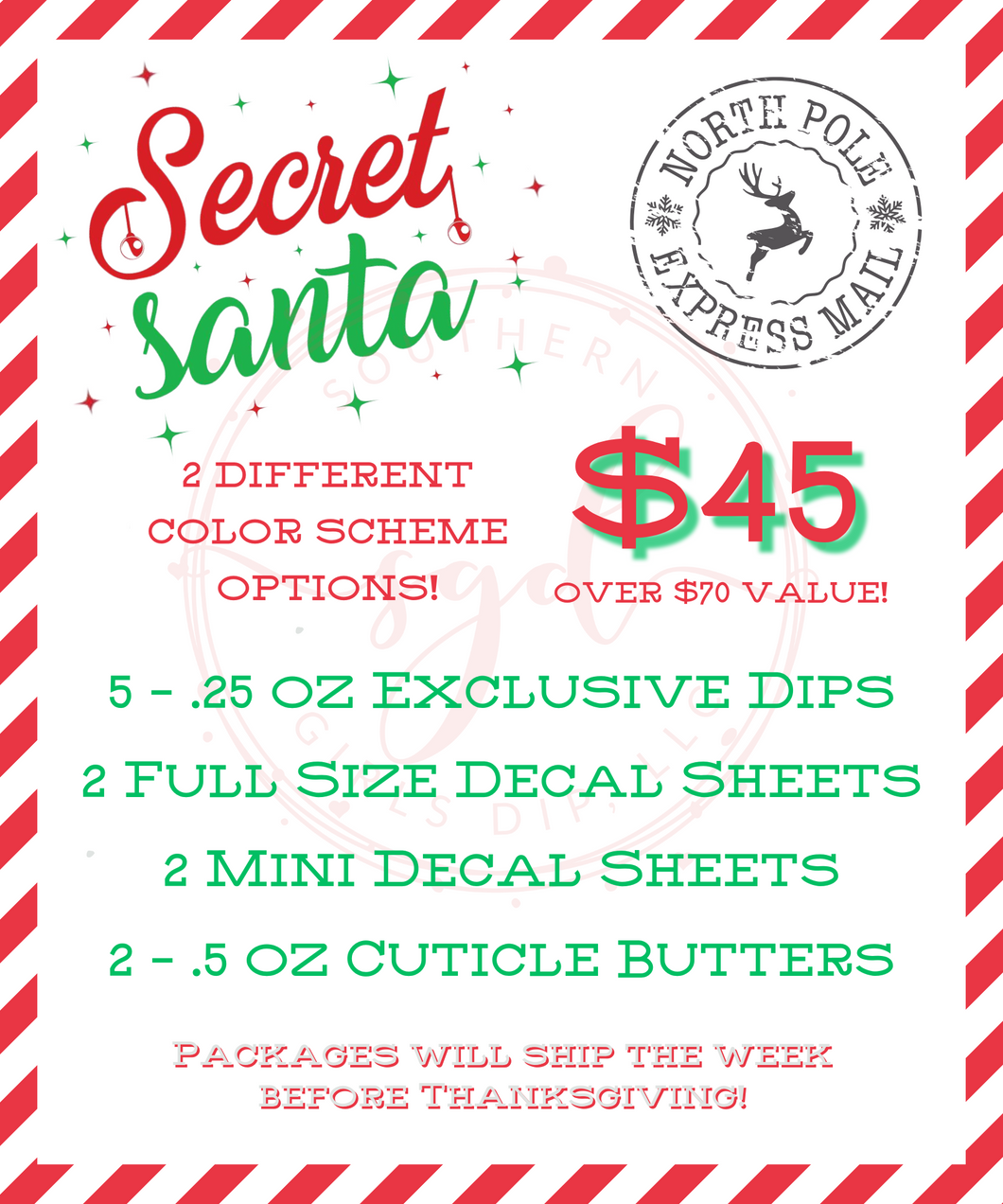 Secret Santa - 2 Color Schemes Available