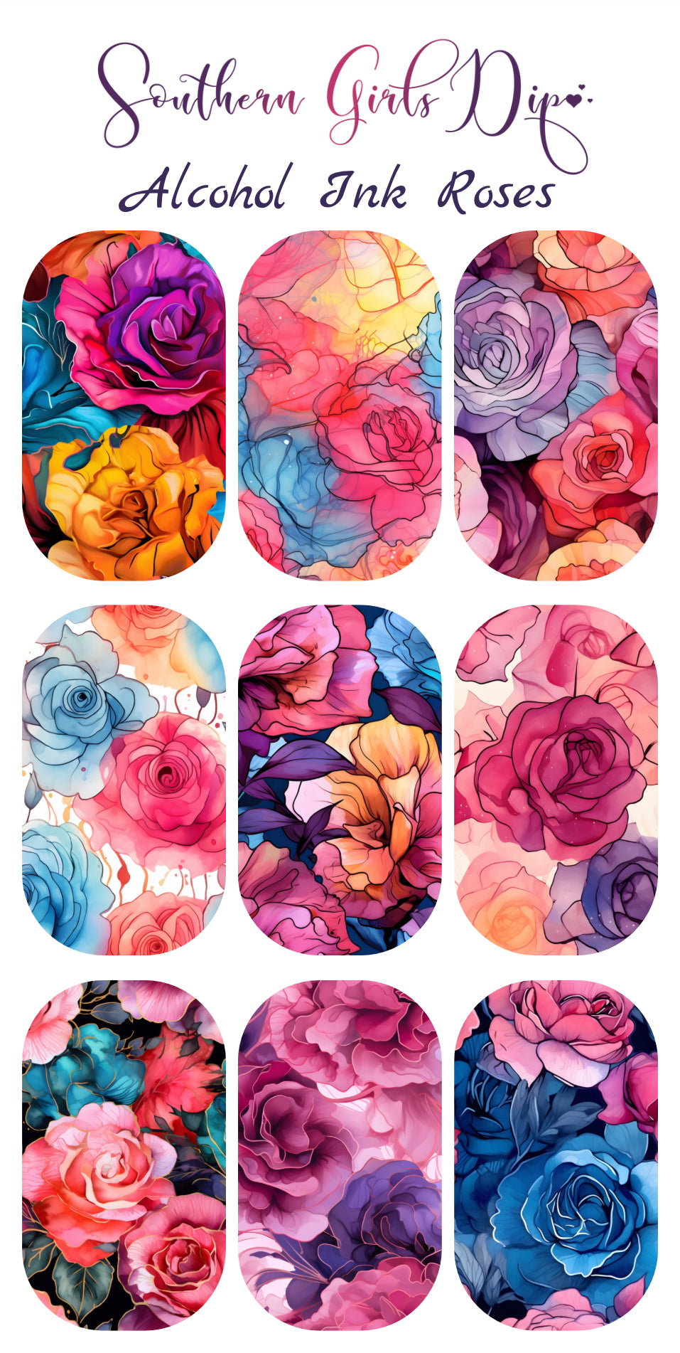 Alcohol Ink Roses