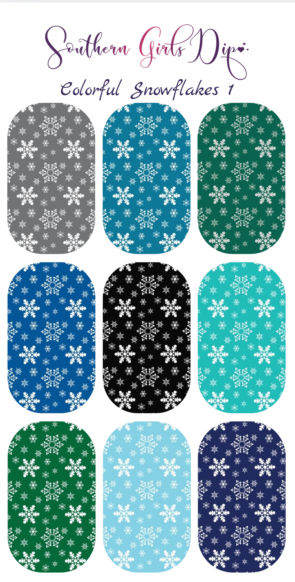 Colorful Snowflakes 1