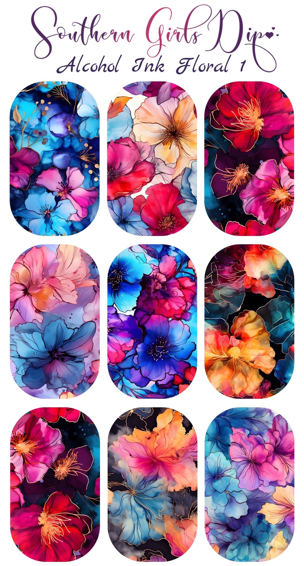 Alcohol Ink Floral 1
