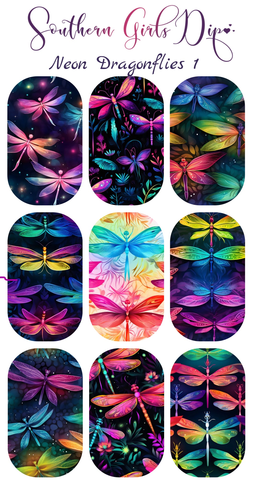 Neon Dragonflies 1